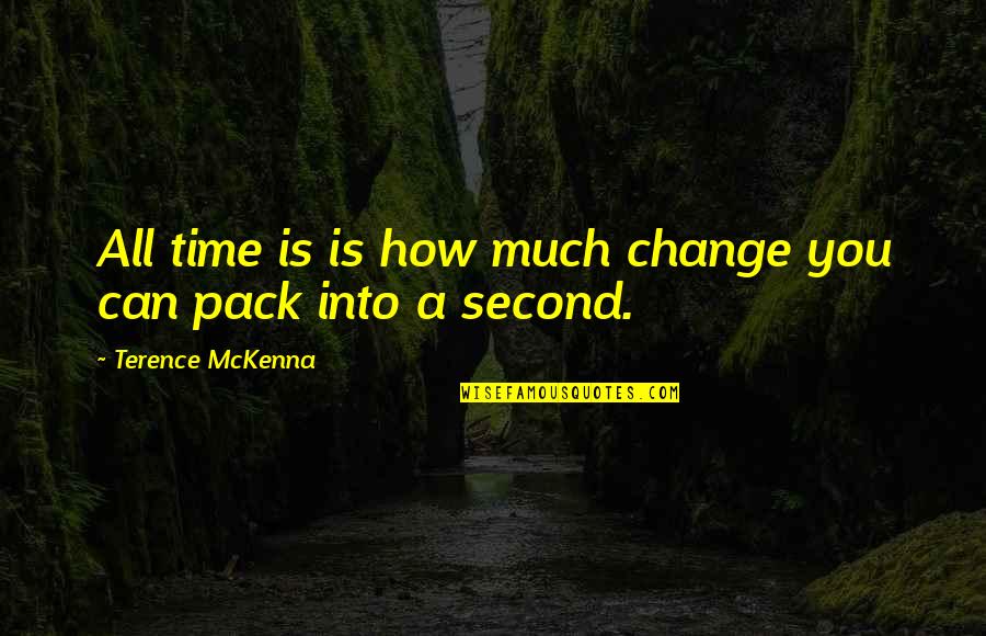 Nazimova Camille Quotes By Terence McKenna: All time is is how much change you Nazimova Camille Quotes By Terence McKenna: All time is is how much change you