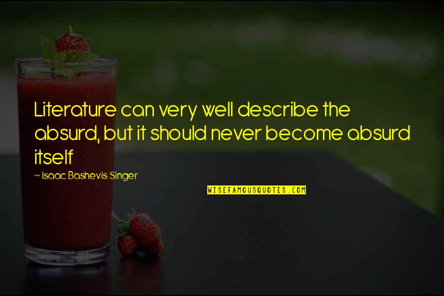 Nazriya Photos With Quotes By Isaac Bashevis Singer: Literature can very well describe the absurd, but Nazriya Photos With Quotes By Isaac Bashevis Singer: Literature can very well describe the absurd, but