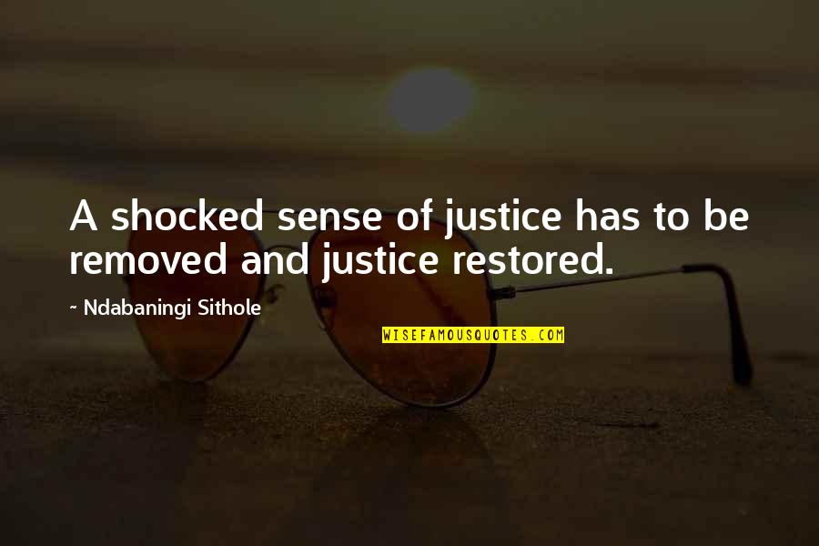 Ndabaningi Sithole Quotes By Ndabaningi Sithole: A shocked sense of justice has to be