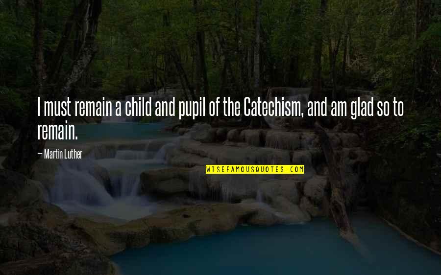 Nder Quotes By Martin Luther: I must remain a child and pupil of