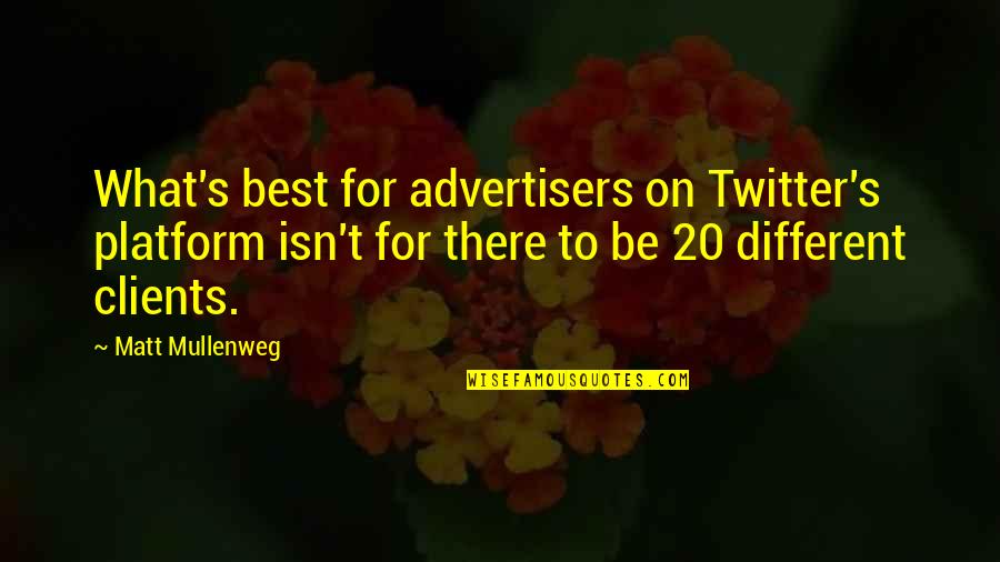 Ndugu Yangu Quotes By Matt Mullenweg: What's best for advertisers on Twitter's platform isn't