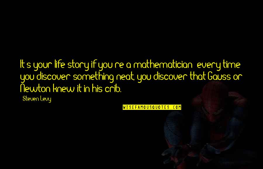 Neat Life Quotes By Steven Levy: It's your life story if you're a mathematician: