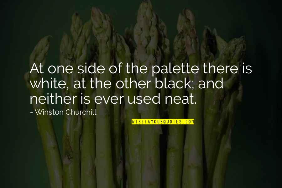 Neat's Quotes By Winston Churchill: At one side of the palette there is Neat's Quotes By Winston Churchill: At one side of the palette there is