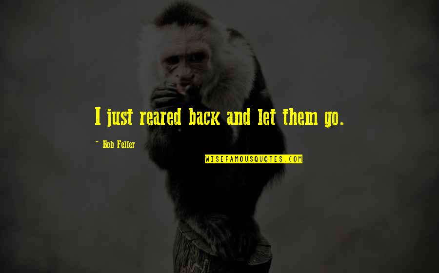 Nebo Lights Quotes By Bob Feller: I just reared back and let them go. Nebo Lights Quotes By Bob Feller: I just reared back and let them go.
