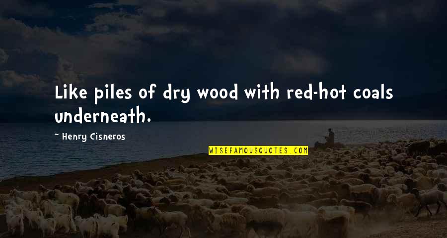 Necessary Evil Memorable Quotes By Henry Cisneros: Like piles of dry wood with red-hot coals