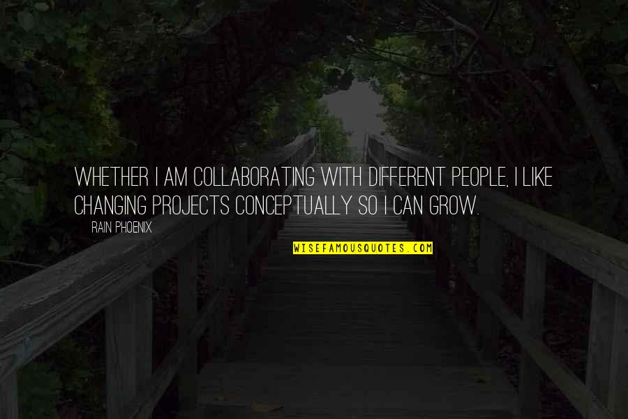 Necesser Quotes By Rain Phoenix: Whether I am collaborating with different people, I Necesser Quotes By Rain Phoenix: Whether I am collaborating with different people, I