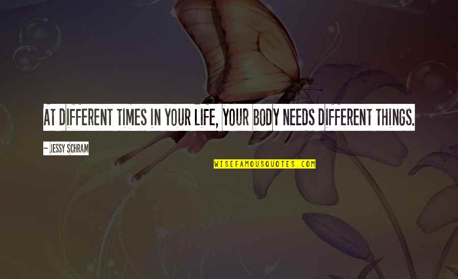 Nechelle Zoller Quotes By Jessy Schram: At different times in your life, your body