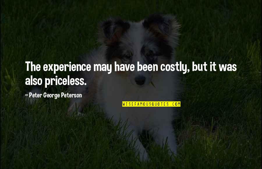 Necklace Quotes And Quotes By Peter George Peterson: The experience may have been costly, but it