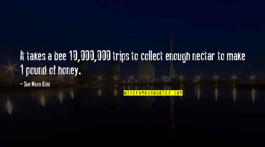 Nectar's Quotes By Sue Monk Kidd: It takes a bee 10,000,000 trips to collect