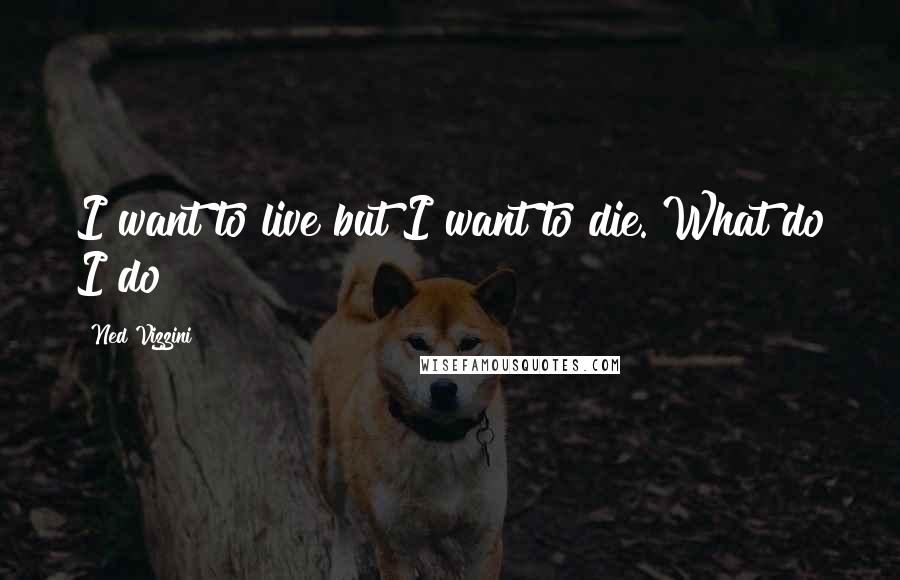 Ned Vizzini quotes: I want to live but I want to die. What do I do?