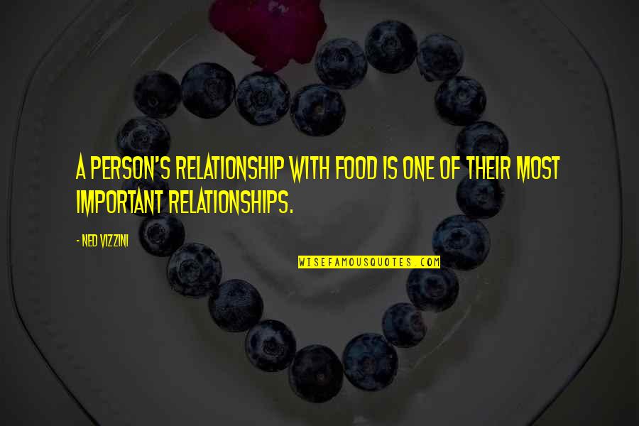 Ned Vizzini Quotes By Ned Vizzini: A person's relationship with food is one of