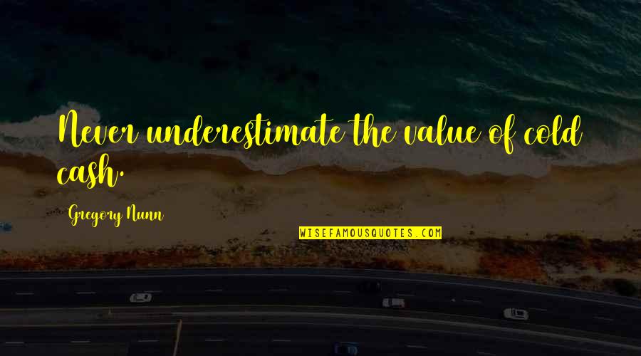 Nedeljkovic Parma Quotes By Gregory Nunn: Never underestimate the value of cold cash. Nedeljkovic Parma Quotes By Gregory Nunn: Never underestimate the value of cold cash.