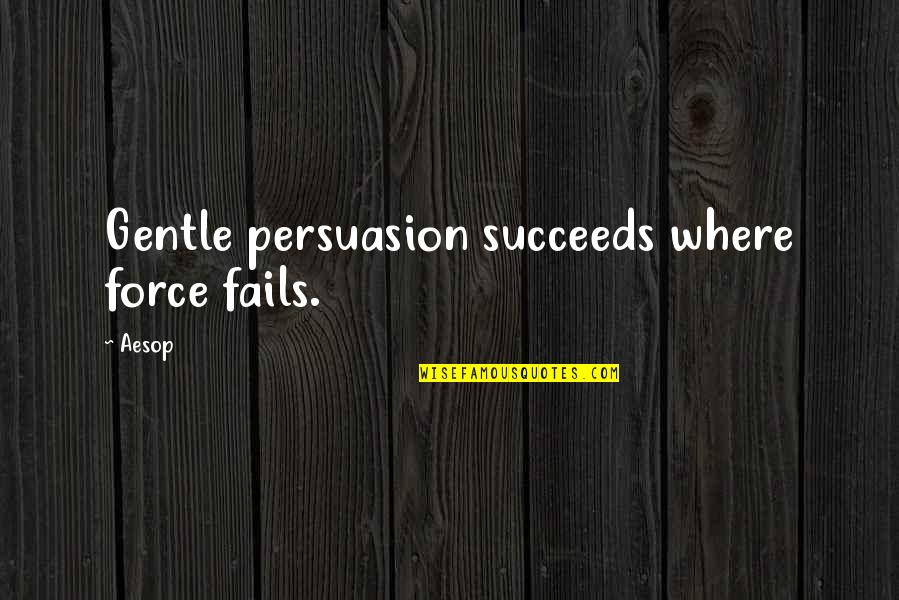 Nedercki Quotes By Aesop: Gentle persuasion succeeds where force fails.