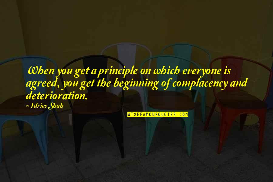 Nedjelja Djecijih Quotes By Idries Shah: When you get a principle on which everyone