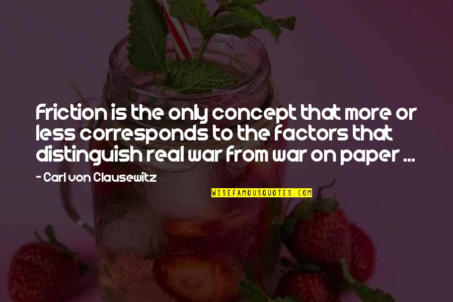 Nedsky Quotes By Carl Von Clausewitz: Friction is the only concept that more or