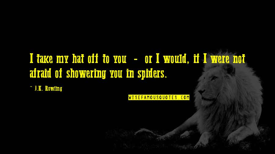Need A Massage Quotes By J.K. Rowling: I take my hat off to you -