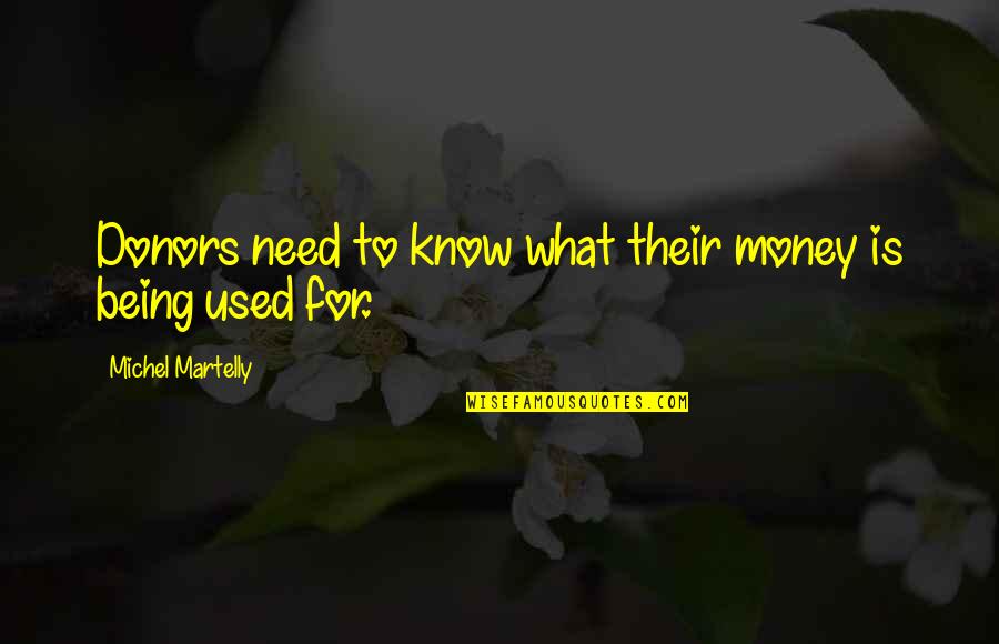 Need For Money Quotes By Michel Martelly: Donors need to know what their money is