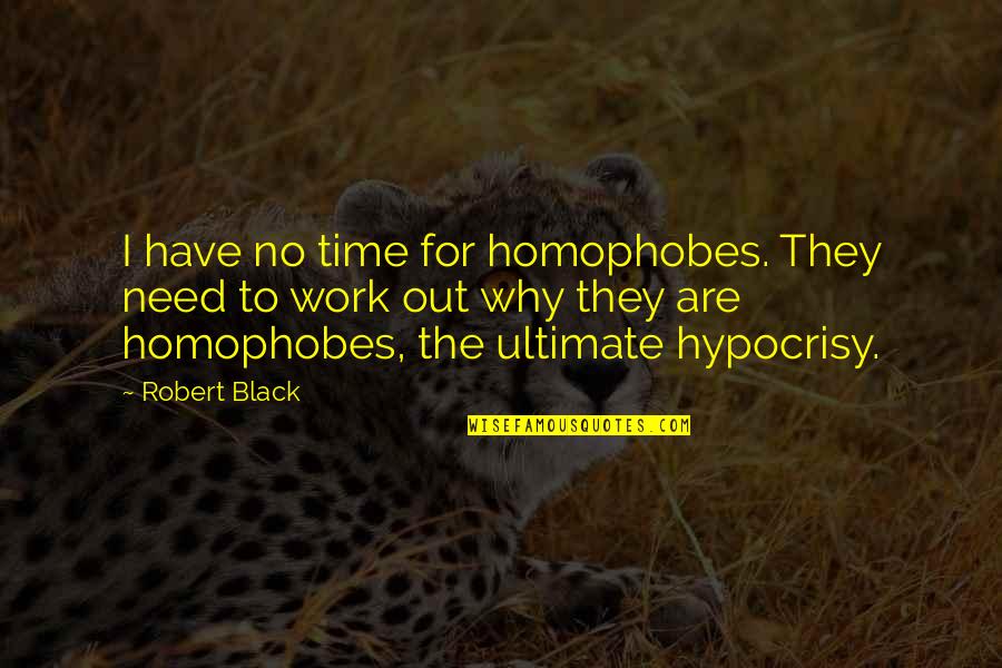 Need For Time Quotes By Robert Black: I have no time for homophobes. They need