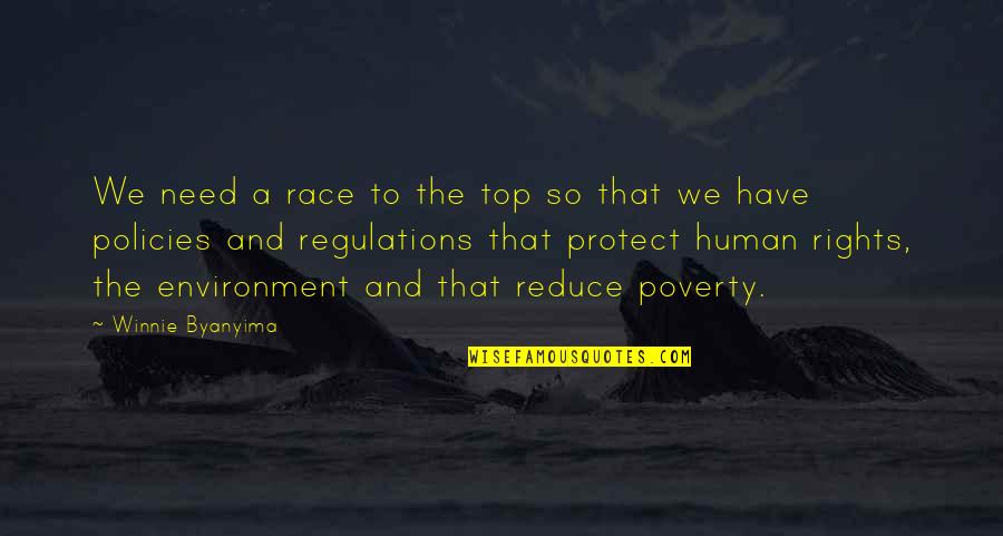 Need To Protect The Environment Quotes By Winnie Byanyima: We need a race to the top so