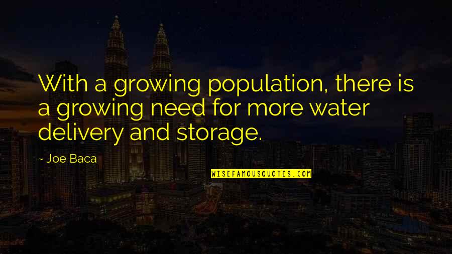 Need Water Quotes By Joe Baca: With a growing population, there is a growing