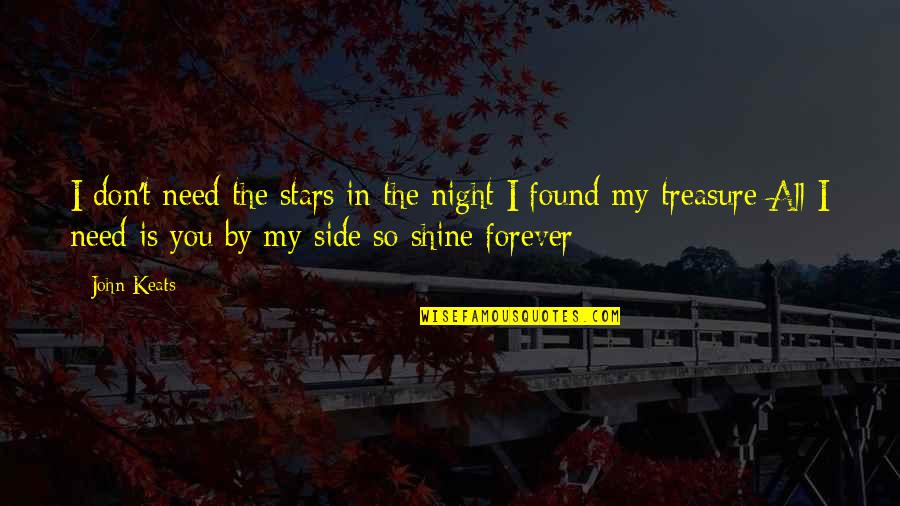 Need You My Love Quotes By John Keats: I don't need the stars in the night Need You My Love Quotes By John Keats: I don't need the stars in the night