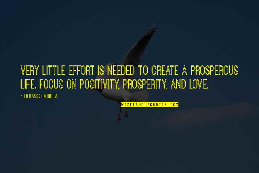 Needed Quotes And Quotes By Debasish Mridha: Very little effort is needed to create a