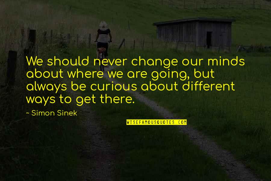 Needing Your Best Friend Quotes By Simon Sinek: We should never change our minds about where
