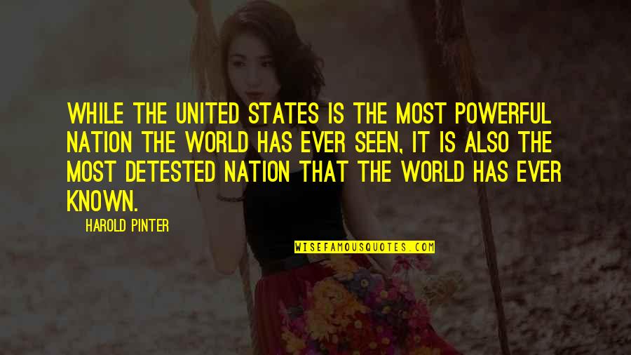 Needlepoint Kits Quotes By Harold Pinter: While The United States is the most powerful