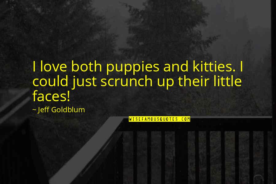 Needy Girl Quotes By Jeff Goldblum: I love both puppies and kitties. I could