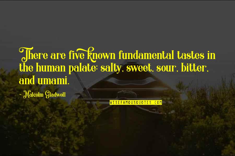 Negan's Quotes By Malcolm Gladwell: There are five known fundamental tastes in the Negan's Quotes By Malcolm Gladwell: There are five known fundamental tastes in the