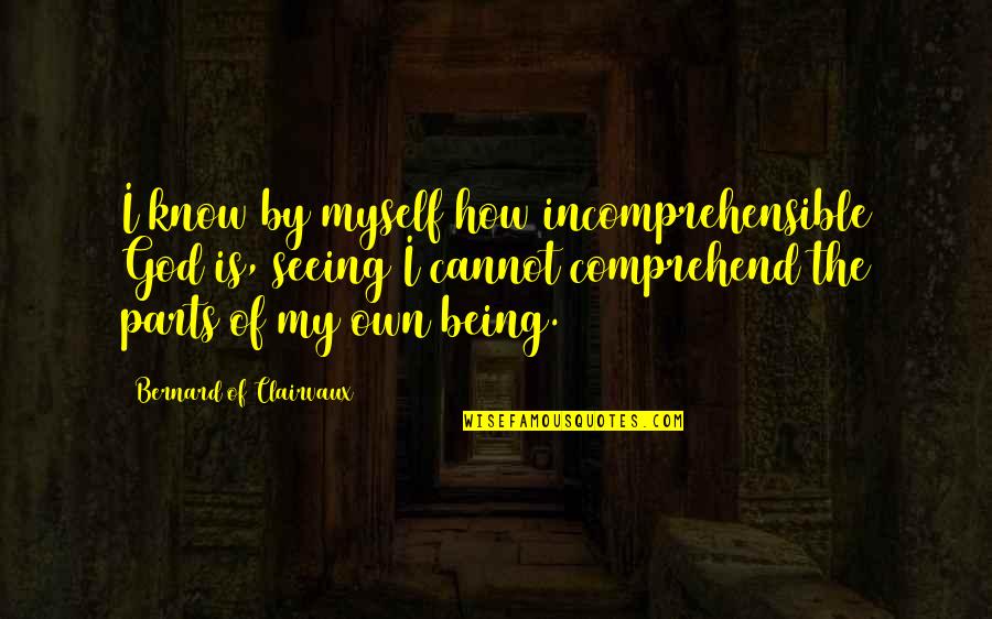 Negast Quotes By Bernard Of Clairvaux: I know by myself how incomprehensible God is, Negast Quotes By Bernard Of Clairvaux: I know by myself how incomprehensible God is,