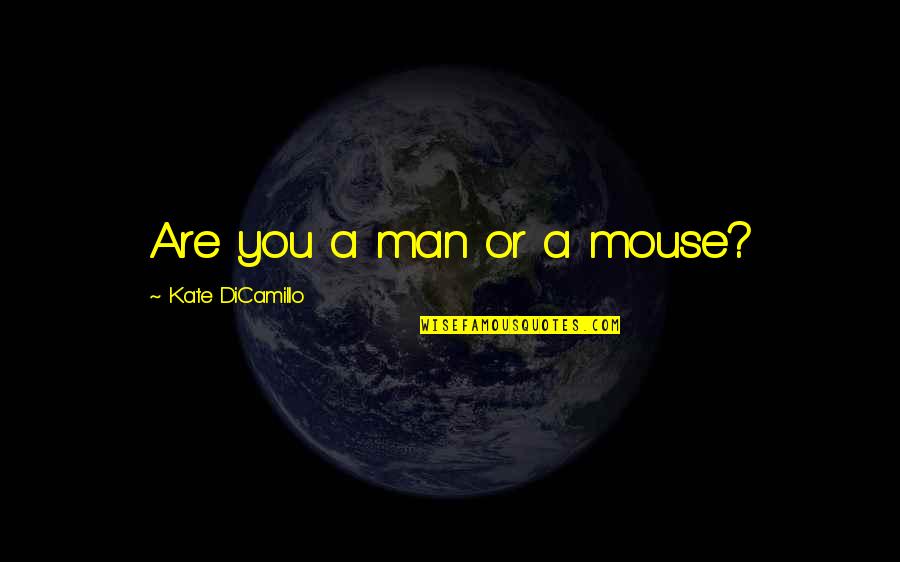 Negate Attack Quotes By Kate DiCamillo: Are you a man or a mouse?