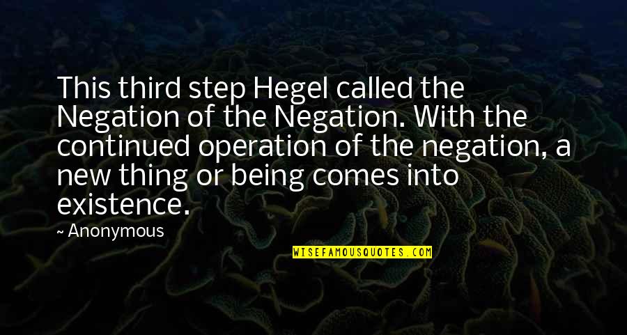 Negation Of Negation Quotes By Anonymous: This third step Hegel called the Negation of