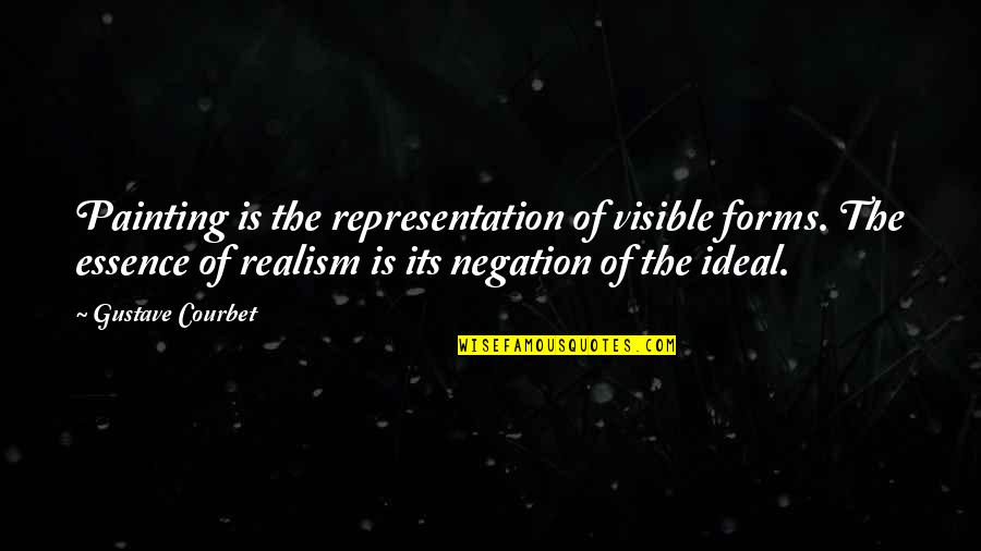 Negation Of Negation Quotes By Gustave Courbet: Painting is the representation of visible forms. The