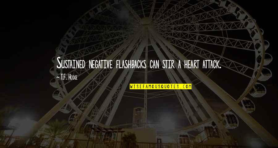 Negative Energy Quotes By T.F. Hodge: Sustained negative flashbacks can stir a heart attack.