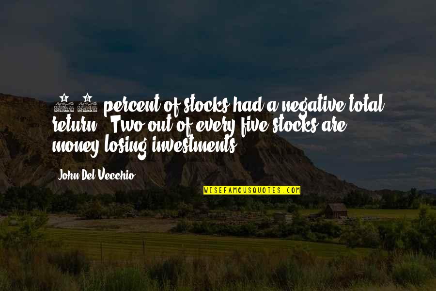 Negative Money Quotes By John Del Vecchio: 39 percent of stocks had a negative total Negative Money Quotes By John Del Vecchio: 39 percent of stocks had a negative total
