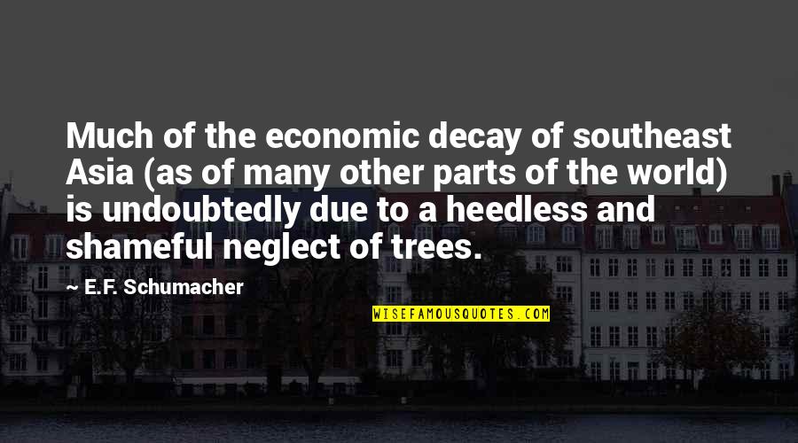 Neglect Quotes By E.F. Schumacher: Much of the economic decay of southeast Asia Neglect Quotes By E.F. Schumacher: Much of the economic decay of southeast Asia