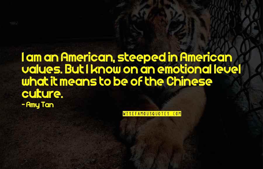 Neglectful Quotes By Amy Tan: I am an American, steeped in American values.