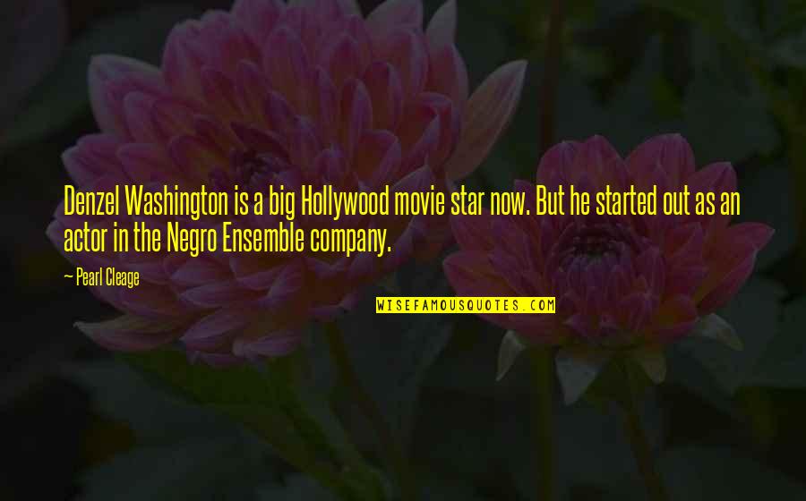 Negro Quotes By Pearl Cleage: Denzel Washington is a big Hollywood movie star