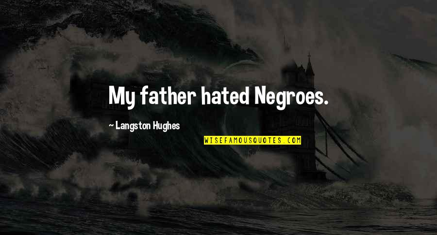 Negroes Quotes By Langston Hughes: My father hated Negroes.