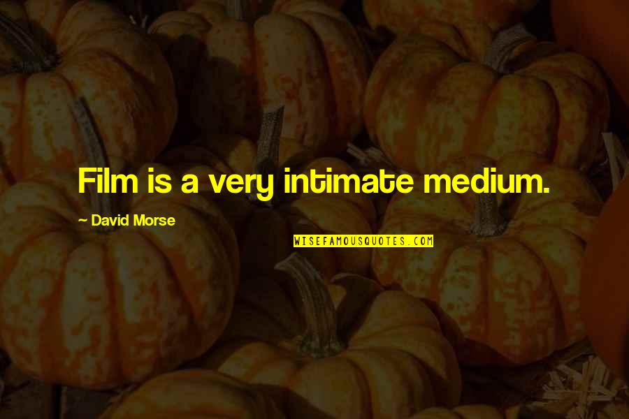 Neice Quotes By David Morse: Film is a very intimate medium.