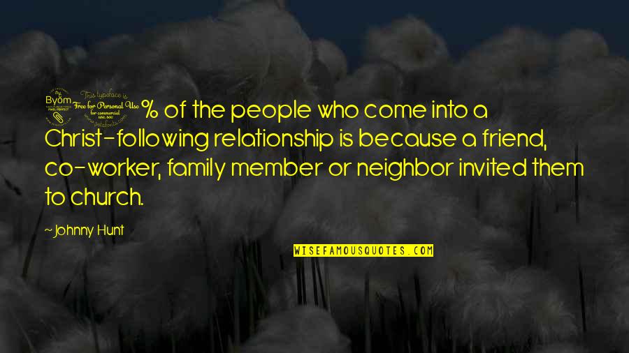 Neighbor Best Friend Quotes By Johnny Hunt: 80% of the people who come into a