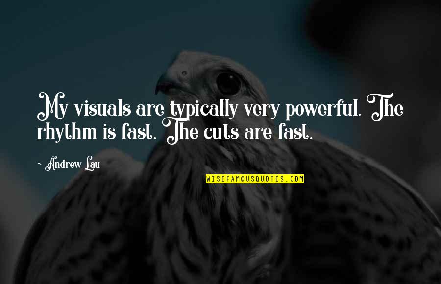 Neil Griffiths Quotes By Andrew Lau: My visuals are typically very powerful. The rhythm