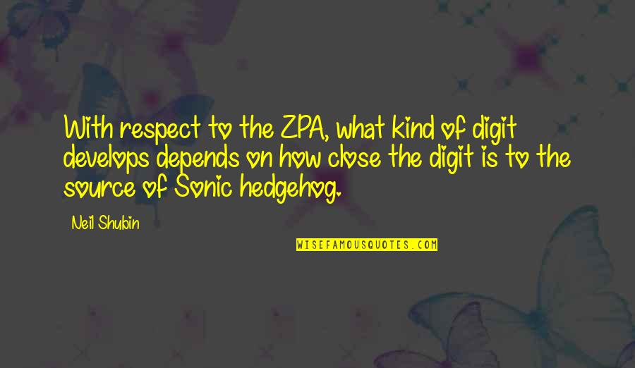 Neil Shubin Quotes By Neil Shubin: With respect to the ZPA, what kind of Neil Shubin Quotes By Neil Shubin: With respect to the ZPA, what kind of
