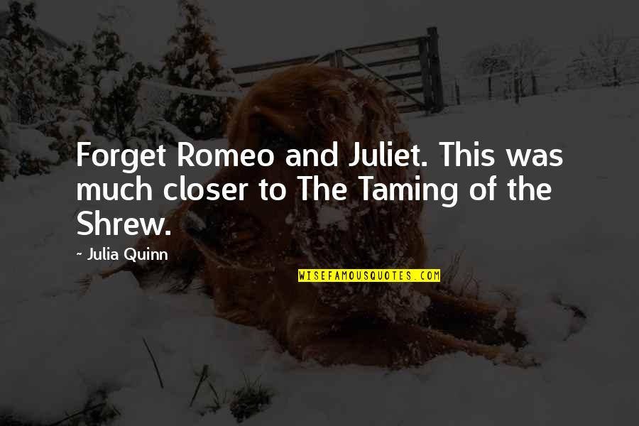 Nein Quotes By Julia Quinn: Forget Romeo and Juliet. This was much closer