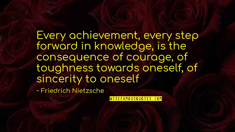 Neitzsche Quotes By Friedrich Nietzsche: Every achievement, every step forward in knowledge, is