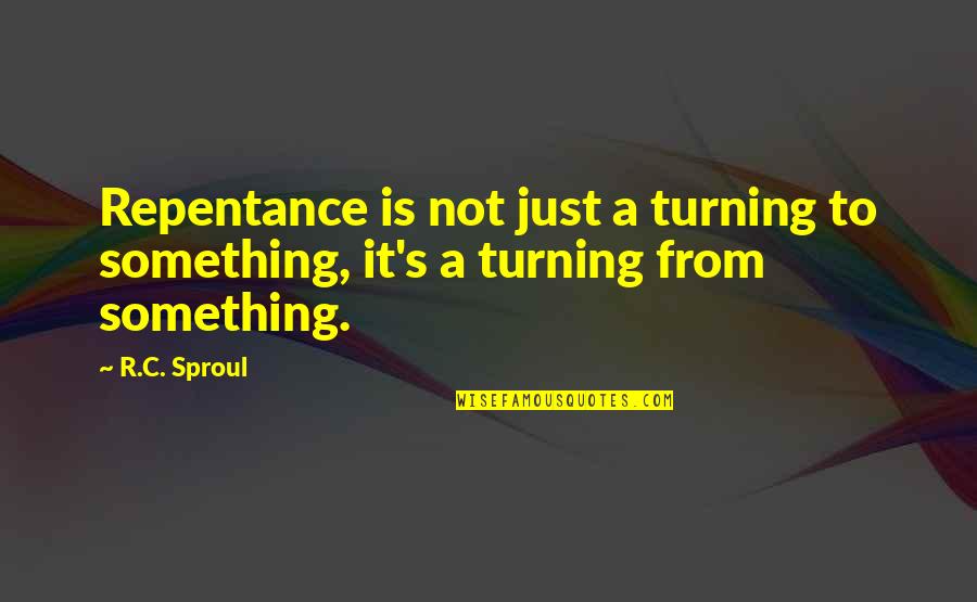 Neka Ide Quotes By R.C. Sproul: Repentance is not just a turning to something,
