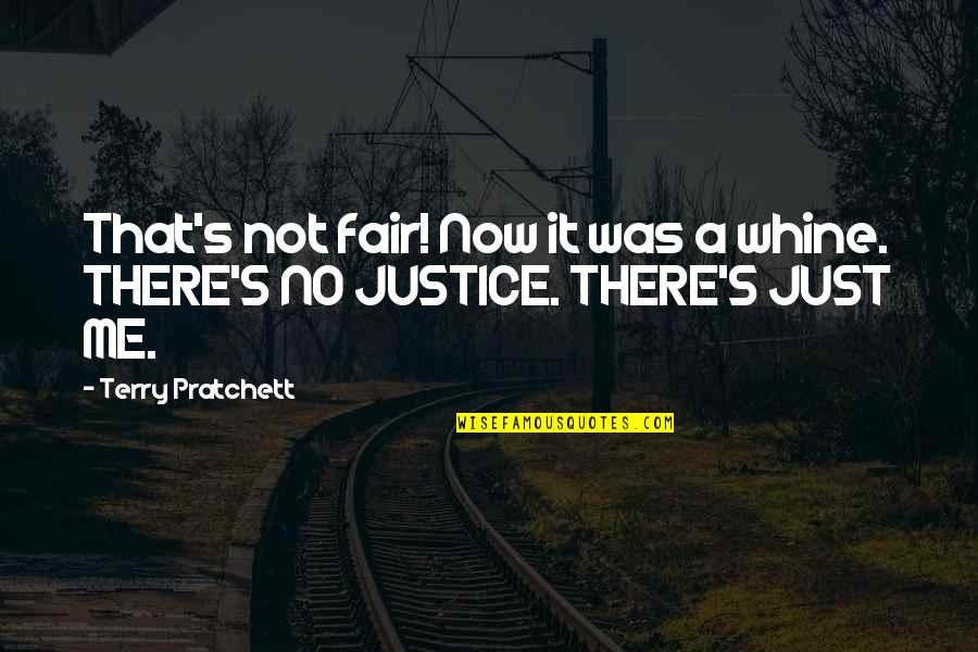 Nelisse Quotes By Terry Pratchett: That's not fair! Now it was a whine.