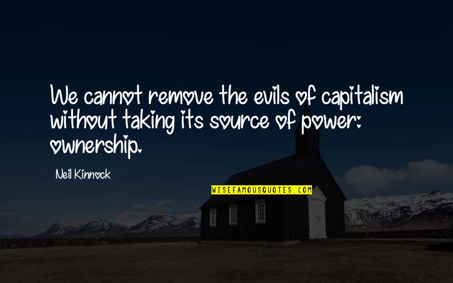 Nelsy Bradford Quotes By Neil Kinnock: We cannot remove the evils of capitalism without Nelsy Bradford Quotes By Neil Kinnock: We cannot remove the evils of capitalism without