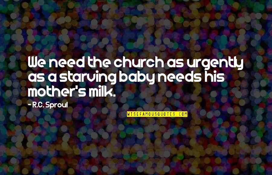 Neml Ko Quotes By R.C. Sproul: We need the church as urgently as a